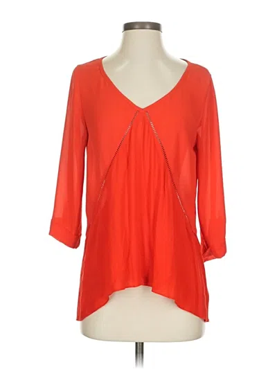 Pre-owned Skies Are Blue 3/4 Sleeve Blouse In Orange