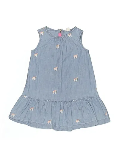 Pre-owned Crewcuts Kids' Dress In Blue