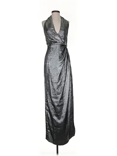 Pre-owned Halston Cocktail Dress In Silver
