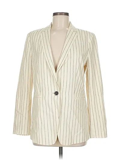 Pre-owned Ann Taylor Blazer Jacket In White