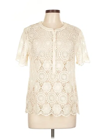 Pre-owned Ella Moss Short Sleeve T-shirt In White