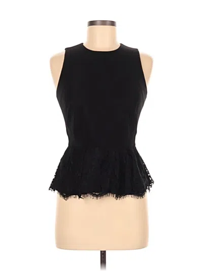 Pre-owned Draper James Sleeveless Top Black Halter Neckline Tops