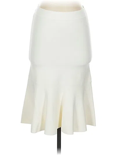 Pre-owned Bcbgmaxazria Formal Skirt In White