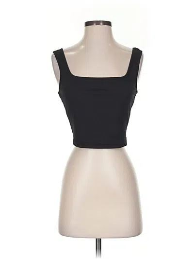 Pre-owned Ekouaer Tank Top Black Strapless Neckline Tops