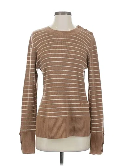 Pre-owned Equipment Cashmere Pullover Sweater In Brown