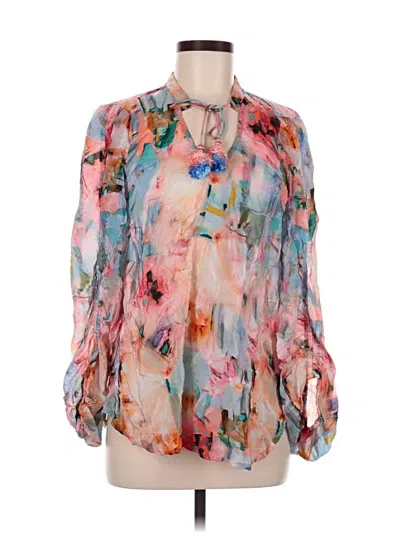 Pre-owned Tolani 3/4 Sleeve Blouse In Pink