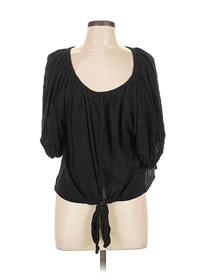 Pre-owned Karen Kane 3/4 Sleeve Blouse In Black