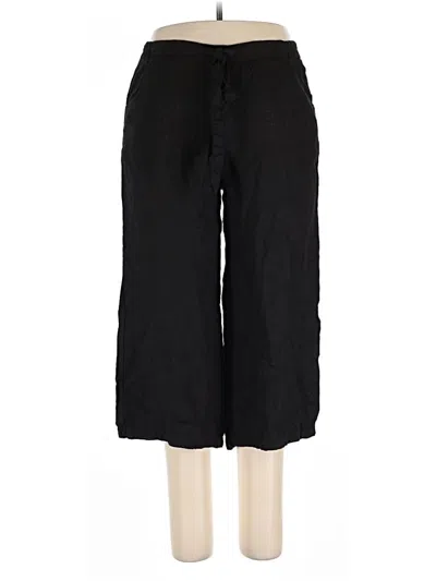 Pre-owned Tempo Paris Linen Pants In Black
