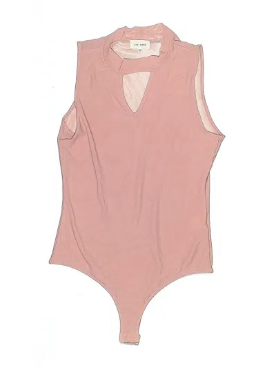 Pre-owned Ivory Rose Bodysuit In Pink