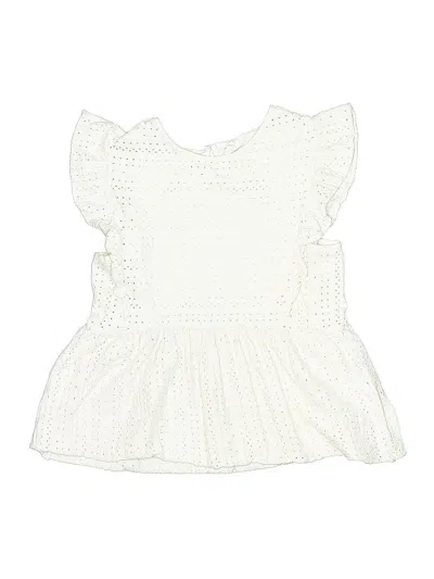 Pre-owned Zara Kids' Sleeveless Blouse In White