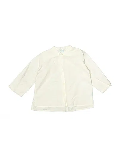 Pre-owned Marie Chantal Kids' 3/4 Sleeve Button Down Shirt In White