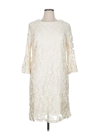 Pre-owned Liz Claiborne Cocktail Dress In White