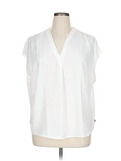 Pre-owned Banana Republic Short Sleeve Blouse In White
