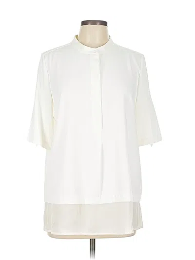 Pre-owned Vince Short Sleeve Blouse In White