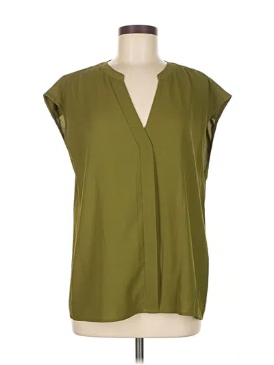 Pre-owned Anne Klein Short Sleeve Blouse In Green