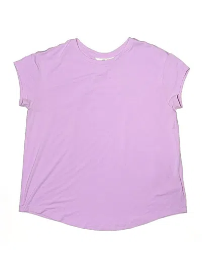 Pre-owned Athleta Girl Kids' Short Sleeve T-shirt In Purple