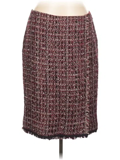 Pre-owned Talbots Formal Skirt In Burgundy