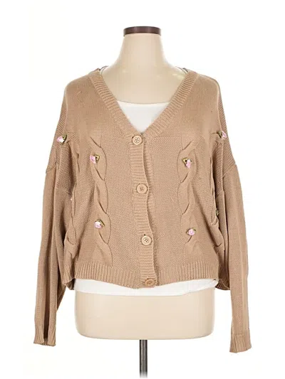 Pre-owned Daisy Street Cardigan Sweater In Brown