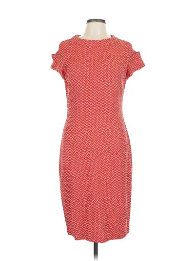 Pre-owned St John Casual Dress In Red
