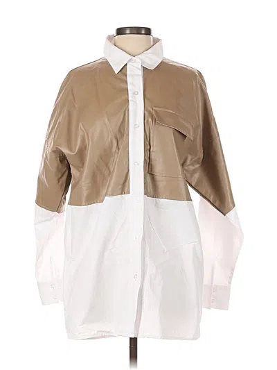 Pre-owned J.ing Long Sleeve Blouse In Brown