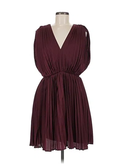 Pre-owned Express Cocktail Dress In Burgundy