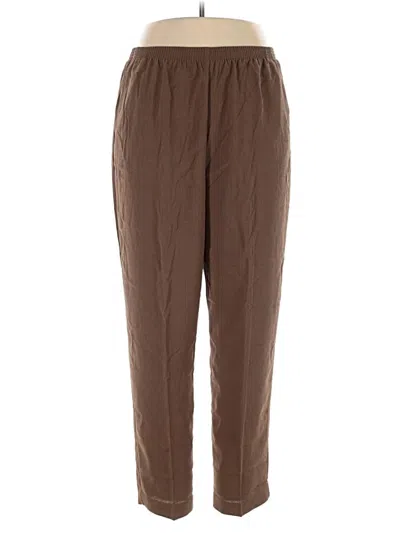 Pre-owned Alfred Dunner Casual Pants In Brown
