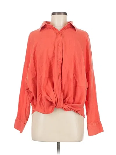 Pre-owned Yfb 3/4 Sleeve Blouse In Orange