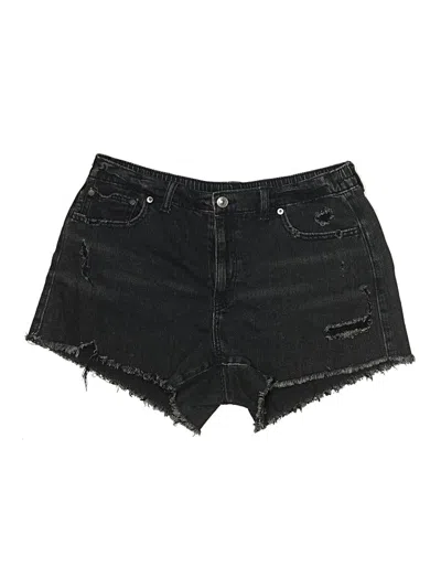 Pre-owned Aerie Denim Shorts In Black