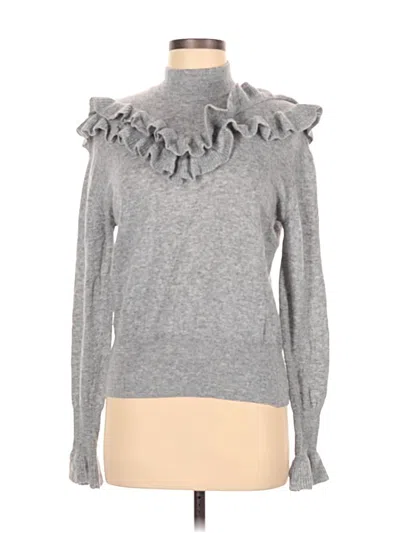 Pre-owned 14th & Union Long Sleeve Top Gray Turtleneck Tops