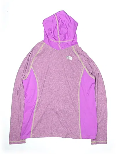 Pre-owned The North Face Kids' Zip Up Hoodie In Purple