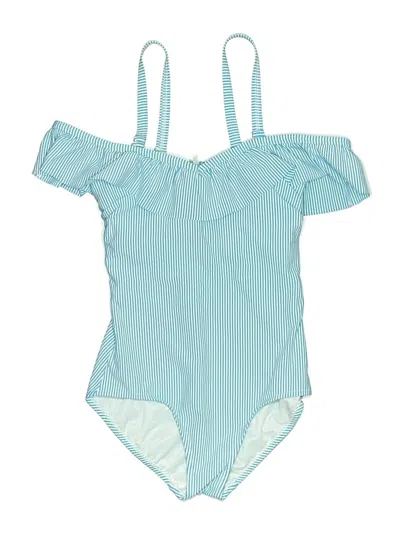 Pre-owned Lands' End One Piece Swimsuit In Blue