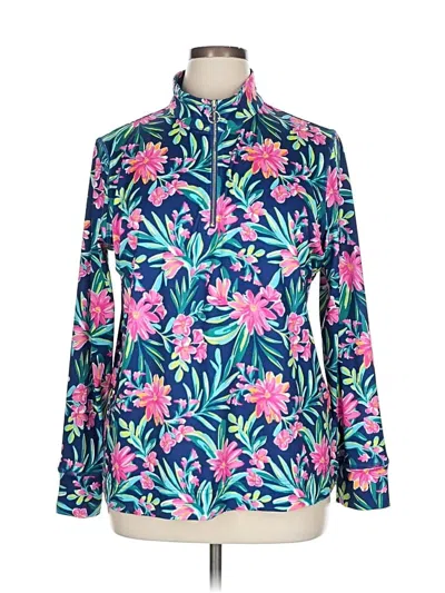 Pre-owned Stella Parker Long Sleeve Blouse In Blue