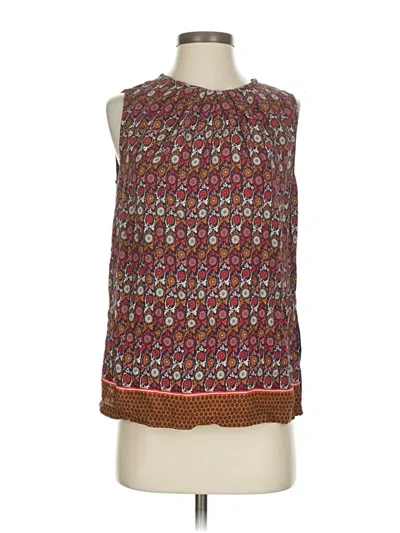Pre-owned By Anthropologie Sleeveless Blouse In Burgundy