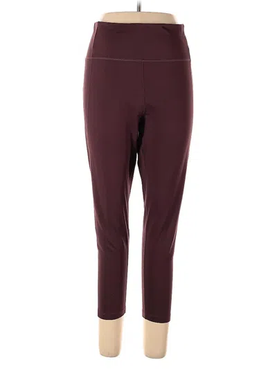 Pre-owned Girlfriend Collective Active Pants In Burgundy