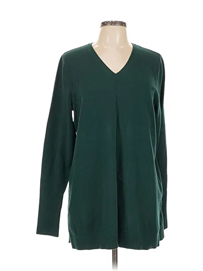 Pre-owned Jjill Pullover Sweater In Green
