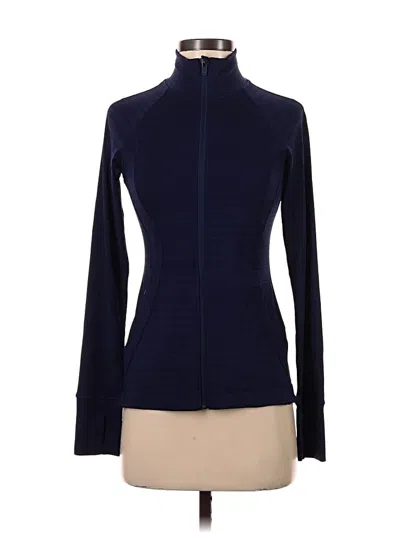 Pre-owned Athleta Track Jacket In Blue