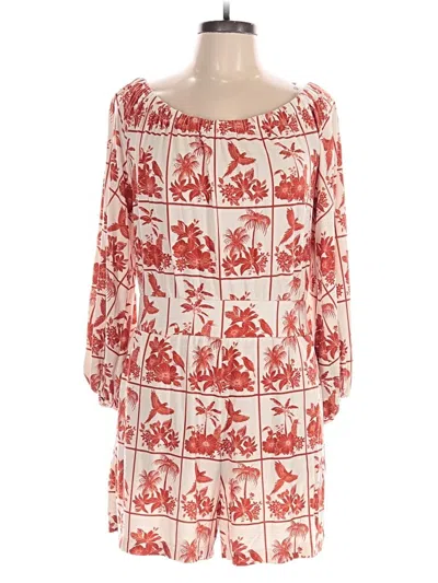 Pre-owned Farm Rio For Anthropologie Romper In Red