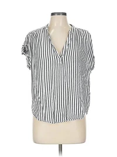 Pre-owned Gap Short Sleeve Blouse In Silver