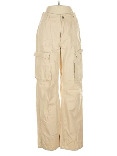 Pre-owned Bershka Cargo Pants In White