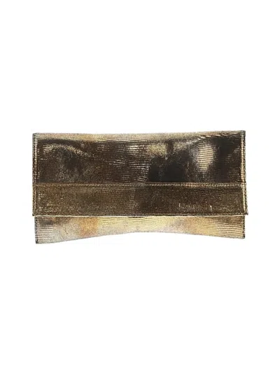 Pre-owned Banana Republic Leather Clutch In Gold