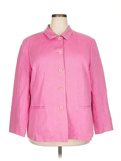Pre-owned Lands' End Blazer Jacket In Pink