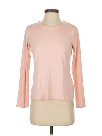 Pre-owned Lands' End 3/4 Sleeve T-shirt In Pink