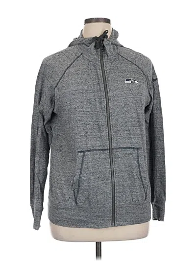 Pre-owned Nfl X Nike Team Apparel Zip Up Hoodie In Gray