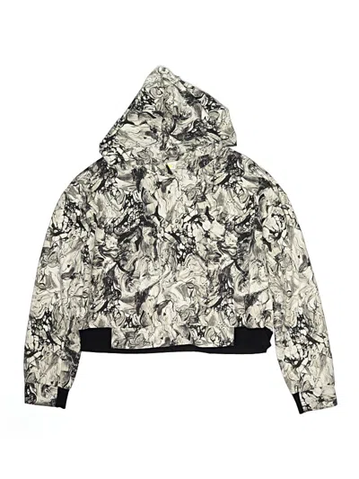 Pre-owned Zella Kids' Zip Up Hoodie In White