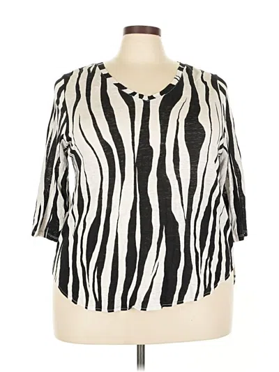 Pre-owned Rachel Zoe 3/4 Sleeve T-shirt In Black