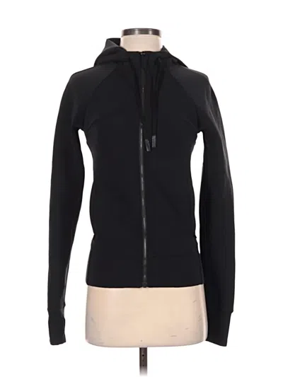 Pre-owned Lululemon Athletica Zip Up Hoodie In Black