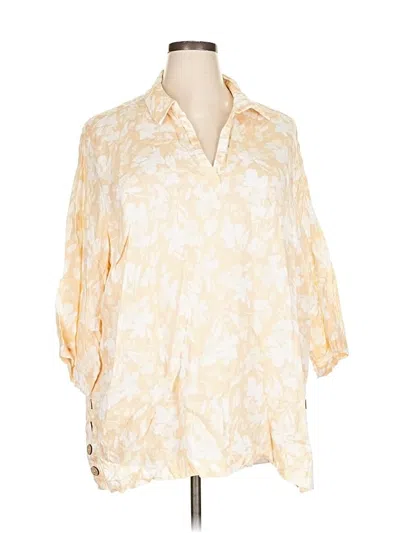 Pre-owned Joie 3/4 Sleeve Button Down Shirt In White