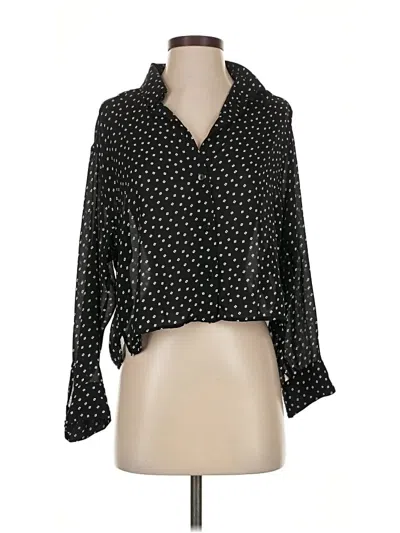 Pre-owned Abercrombie & Fitch 3/4 Sleeve Blouse In Black