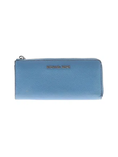 Pre-owned Michael Michael Kors Leather Wallet In Blue