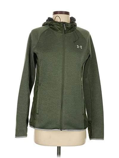 Pre-owned Under Armour Zip Up Hoodie In Green